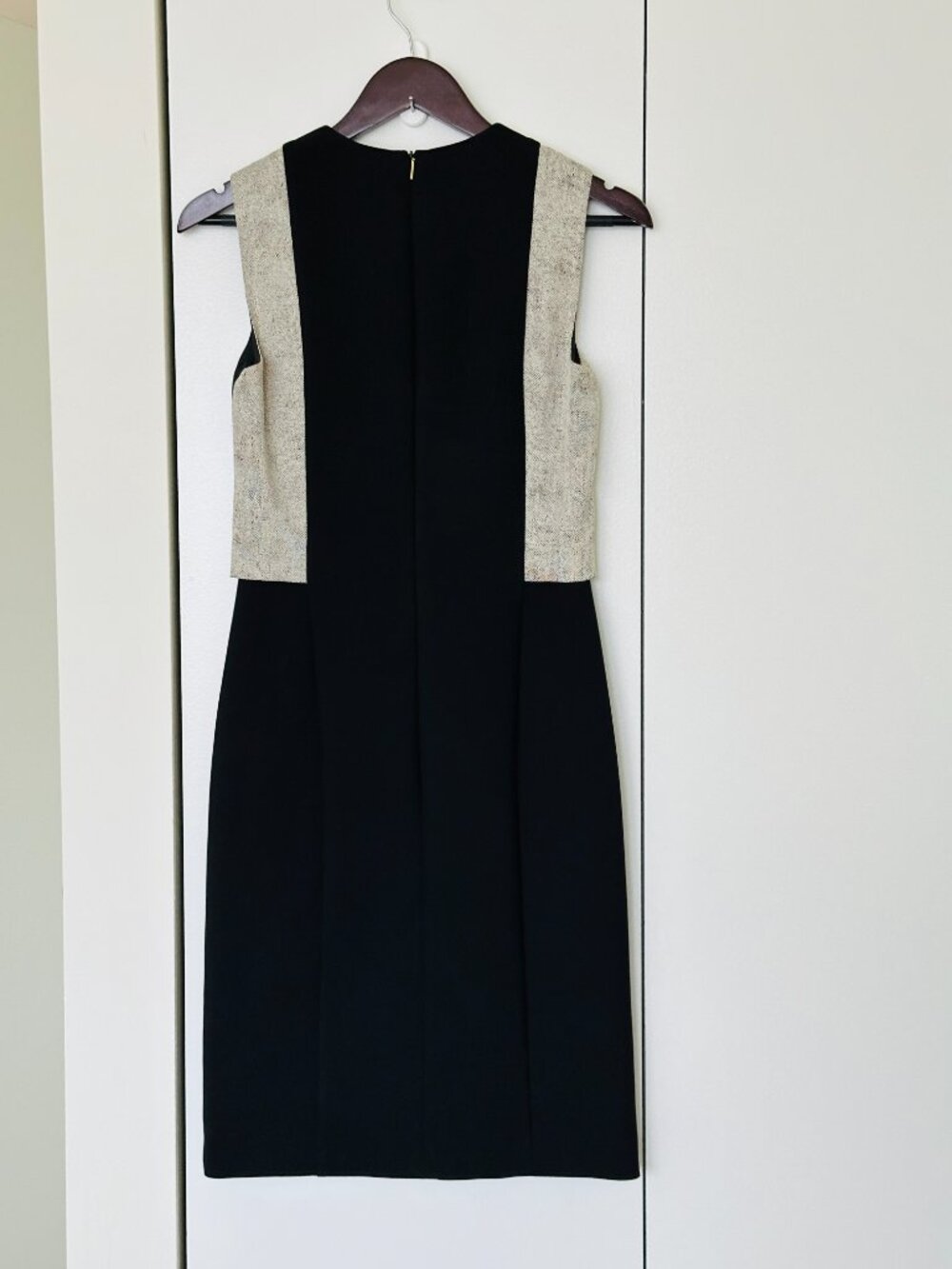 Boss "Dastrina" Trompe l’Œil Sheath Dress in Teal/Black/Grey - US Size 0 - Picture 2 of 7